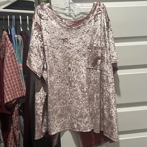 boutique velvet tunic with open back